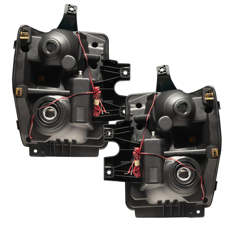 Oracle 08-10 Ford F250/350 Pre-Assembled Halo Headlights - Chrome Housing - ColorSHIFT