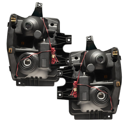 Oracle 08-10 Ford F250/350 Pre-Assembled Halo Headlights - Chrome Housing - ColorSHIFT