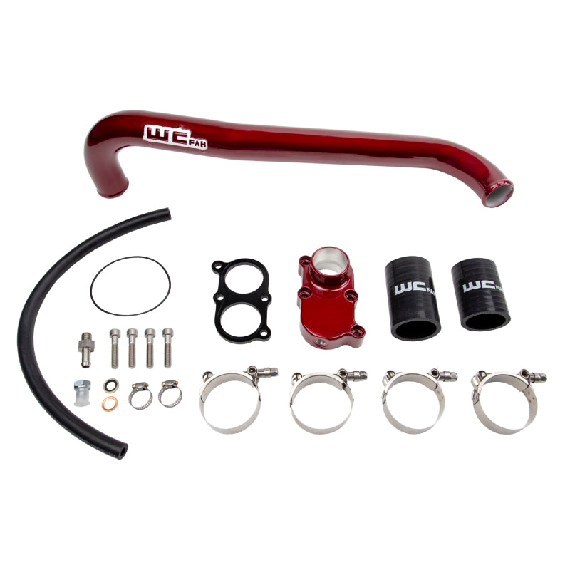 Wehrli 01-05 Chevy 6.6L LB7/LLY Duramax Thermostat Housing & Upper Coolant Pipe Kit - Bengal Silver