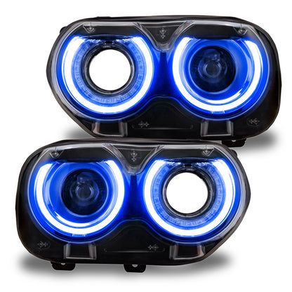 Oracle 15-21 Dodge Challenger RGB+W Headlight DRL Upgrade Kit - ColorSHIFT