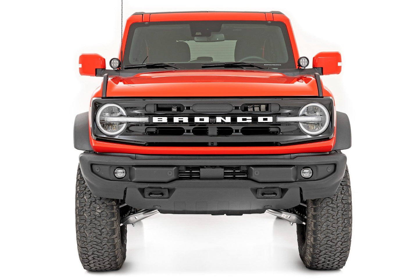 LED Light Kit | Ditch Mount | 3.5" Black Round Pair | Amber DRL | Ford Bronco (21-26)