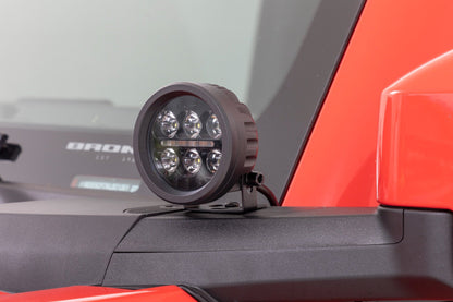 LED Light Kit | Ditch Mount | 3.5" Black Round Pair | Amber DRL | Ford Bronco (21-26)