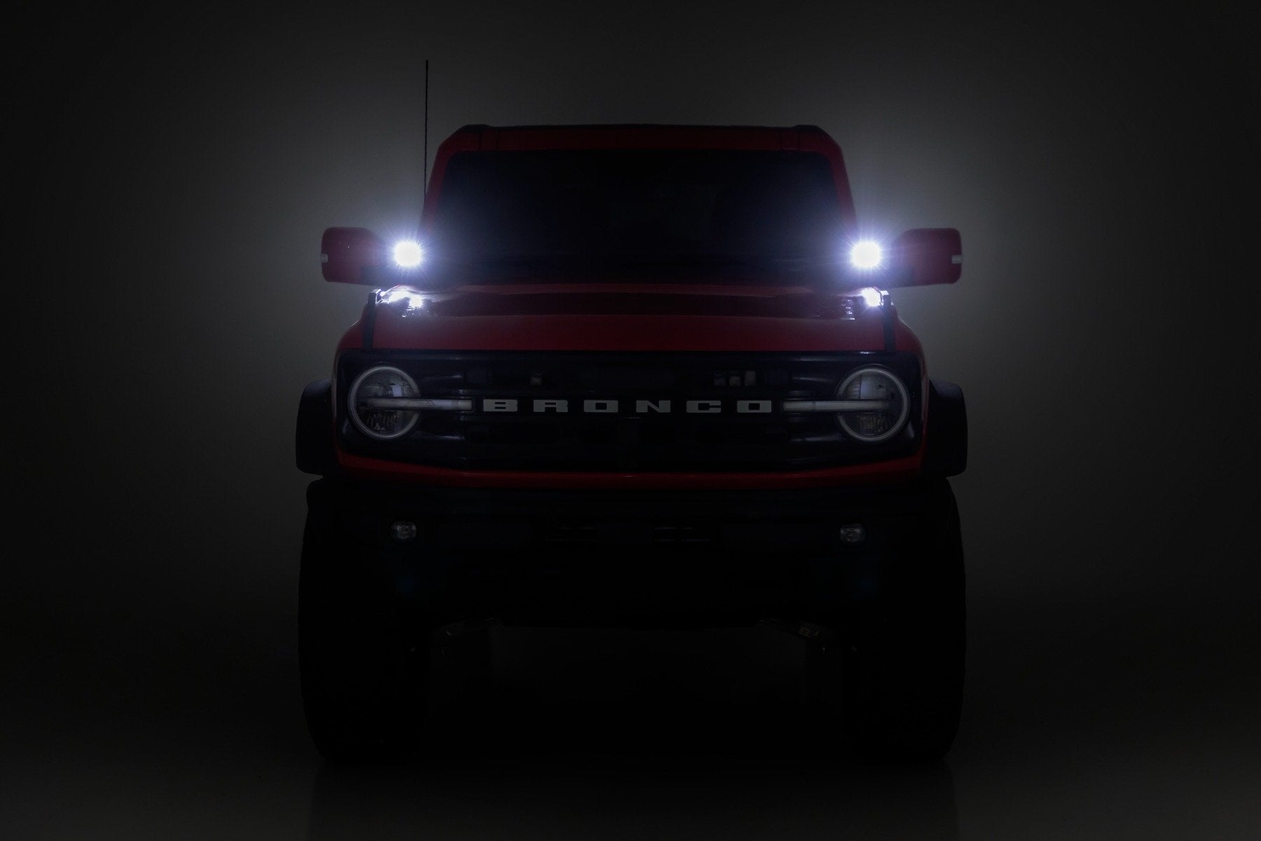 LED Light Kit | Ditch Mount | 3.5" Black Round Pair | Amber DRL | Ford Bronco (21-26)