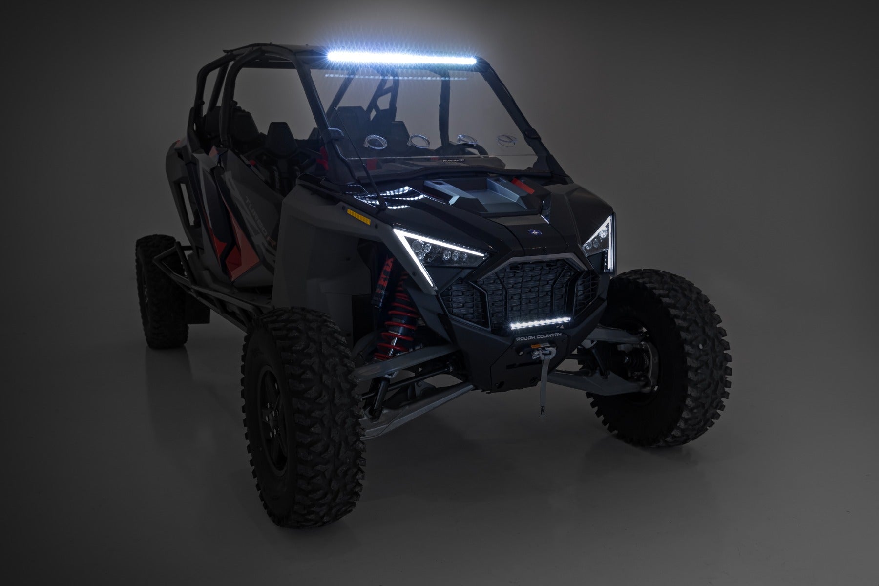 30" Single Row Light Mount | Front | Black Series | Polaris RZR Turbo R 