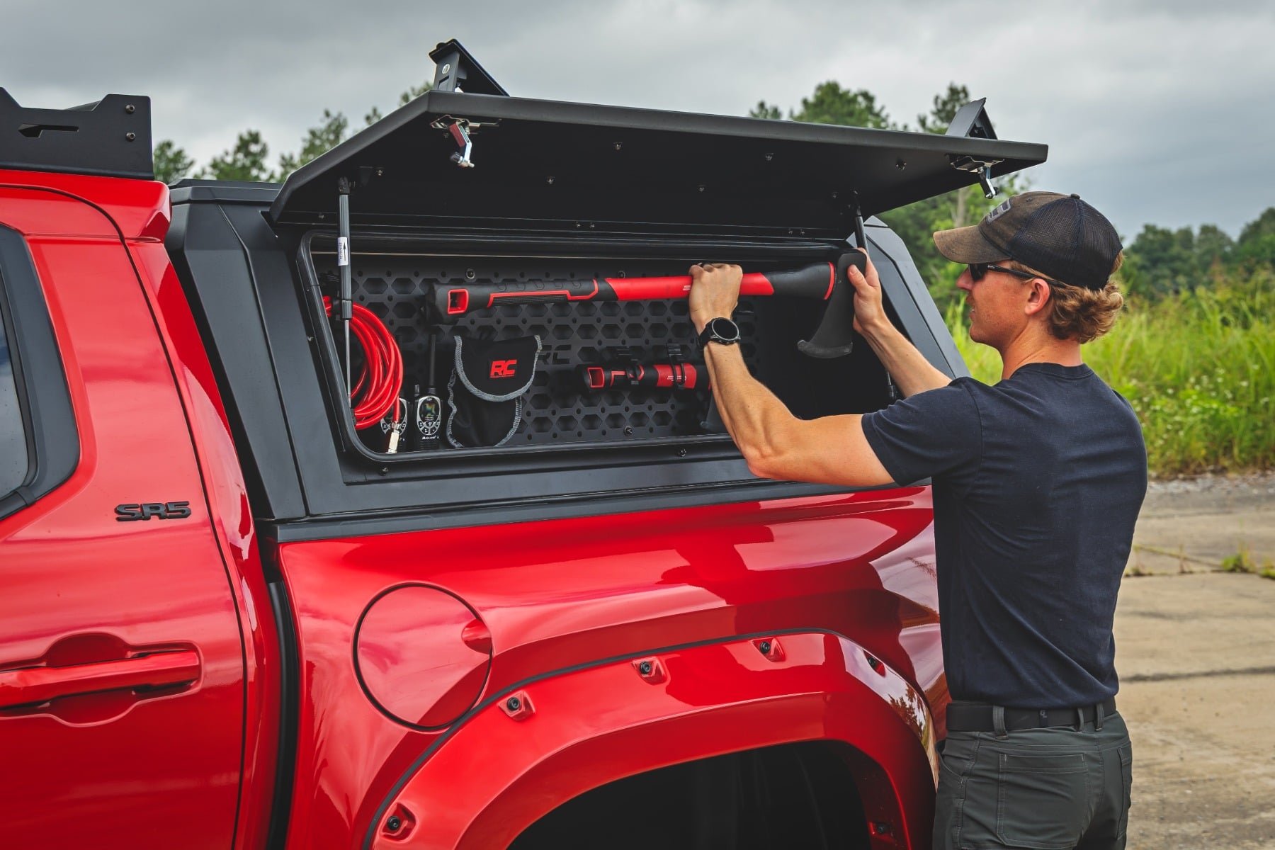 Bed Cap Molle Panel Side Storage Bin | Drivers Side | Toyota Tacoma (24-26)