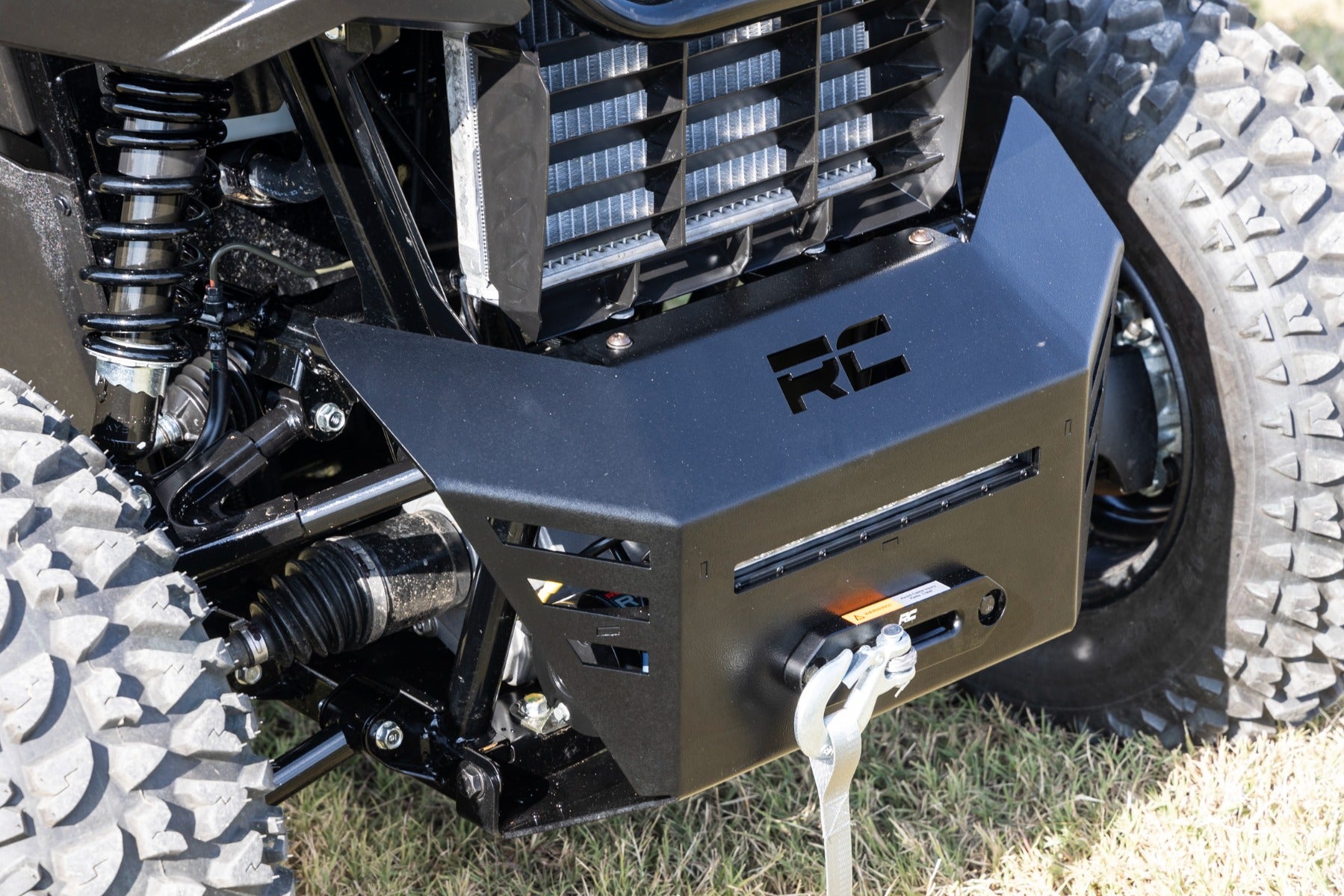 Winch Plate | 4500-LB Winch | 10" Black Slimline | Honda Pioneer 520
