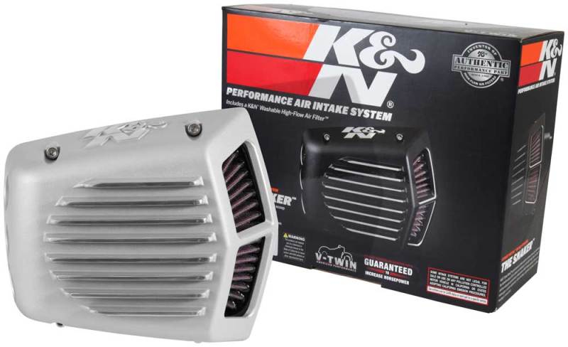 K&N Street Metal Intake System 08-16 Harley-Davidson Shaker Silver H/D Touring Models