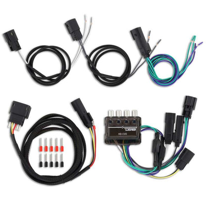 DS18 2023+ Harley Road Glide CVO & ULTRA P+P Harness 4ch Line Output Converter Rear Plug+Play Wiring