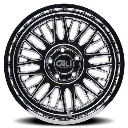 Cali Off-Road 9116 Vertex 22x12 / 8x165.1 BP / -44mm Offset / 125.2mm Hub Chrome Wheel