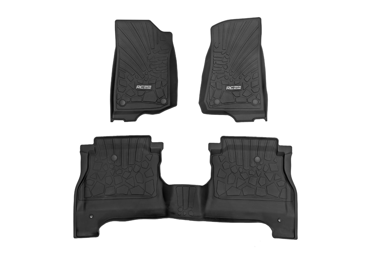 Flex-Fit Floor Mats | FR & RR | RR Lockable | Jeep Gladiator JT 4WD (20-26)