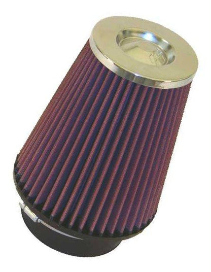 K&N Filter Universal Rubber Filter 3in Flange ID 6in Base OD 5.125in Top OD 5in Height