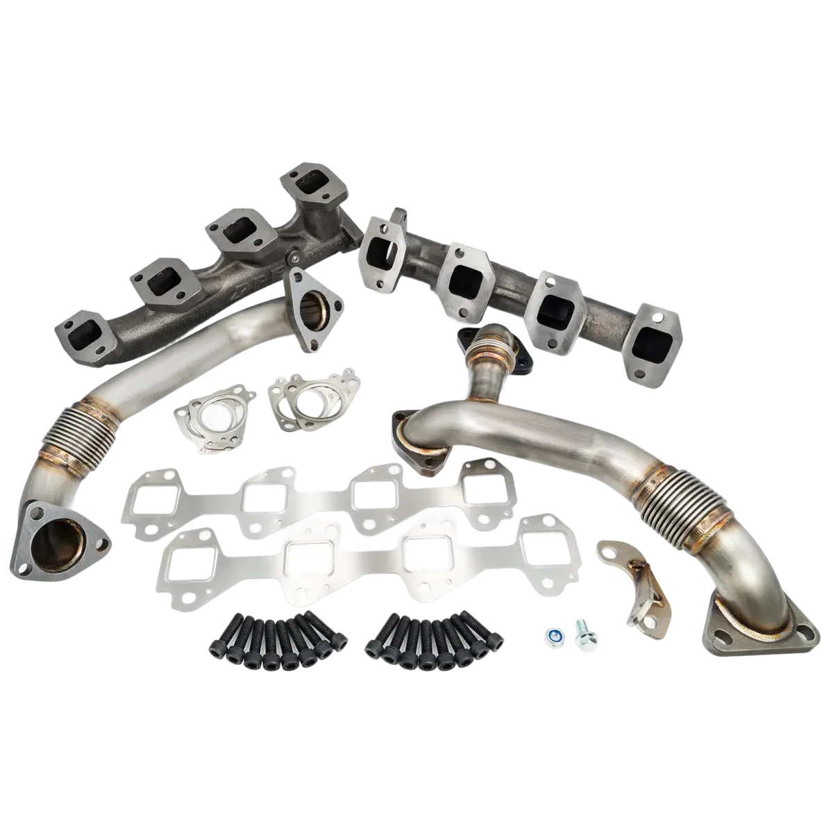 PPE High Flow Exhaust Manifold and Up Pipe Kit - 6.6 Duramax