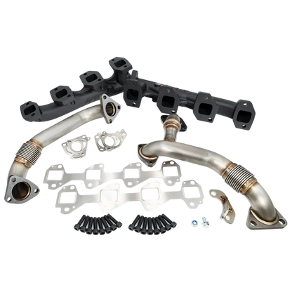 PPE High Flow Exhaust Manifold and Up Pipe Kit - 6.6 Duramax - view 2