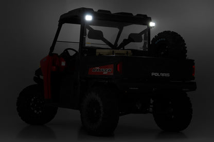 LED Light | RR Cage Mount | 2" Black Spot Pair | Polaris Ranger 1000/Ranger XP 900/1000