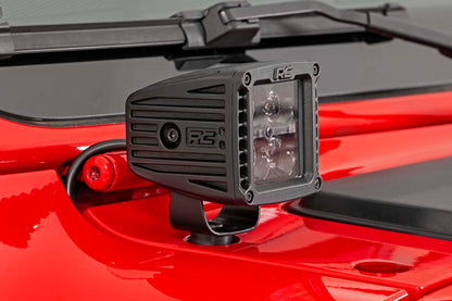 LED Light Kit | Cowl Mount | 2" Black Pair | Amber DRL | Jeep Gladiator JT/Wrangler JL (18-26)