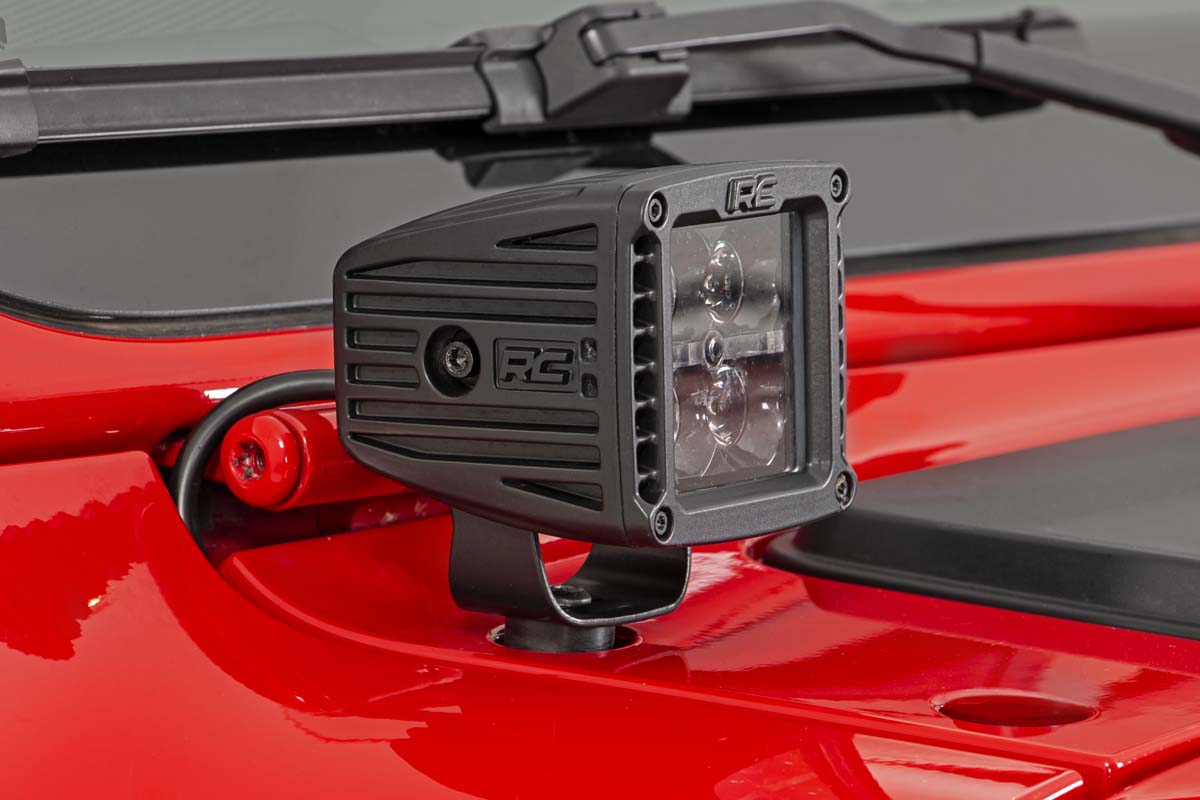LED Light Kit | Cowl Mount | 2" Black Pair | Jeep Gladiator JT/Wrangler JL (18-26)