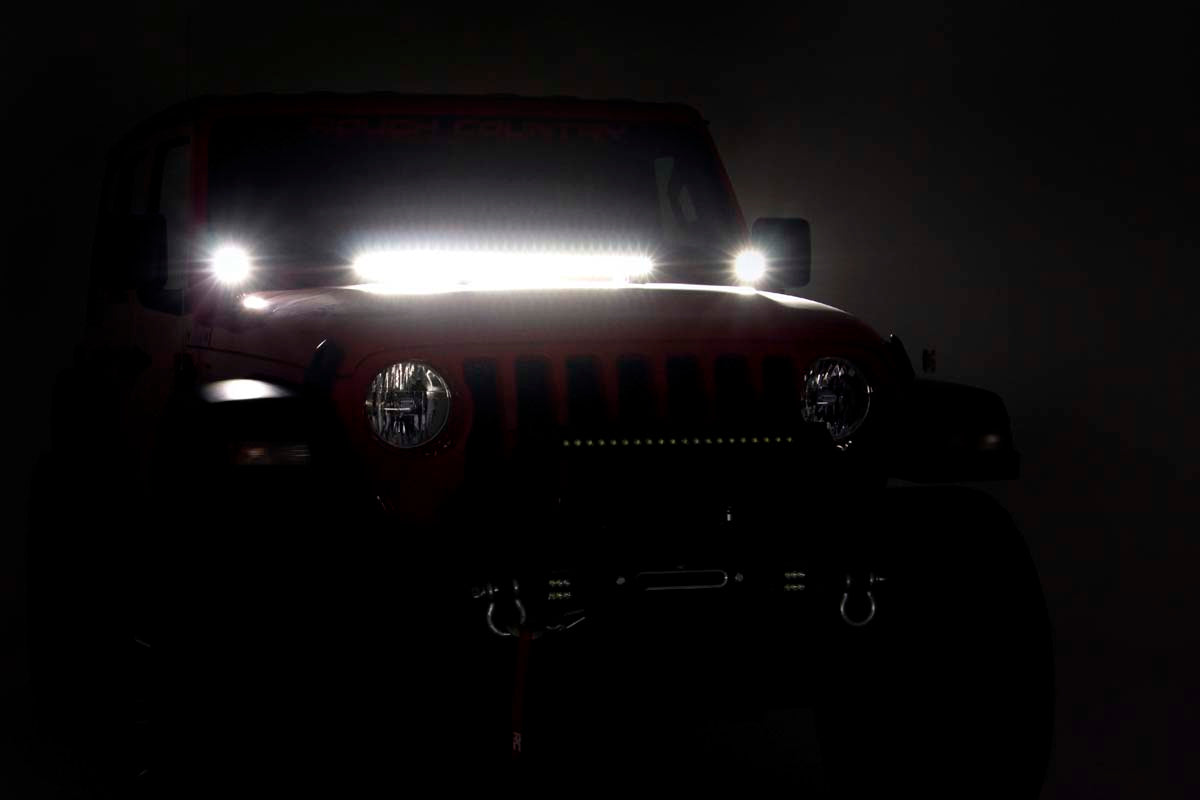 LED Light Kit | Cowl Mount | 2" Black Pair | Jeep Gladiator JT/Wrangler JL (18-26)
