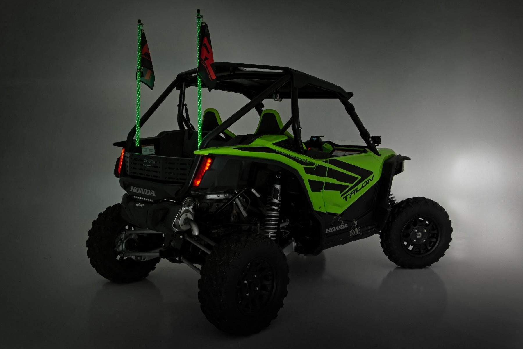 Whip Mount | Bed |  4' Multl-Color LED Whip Pair | Honda Talon 1000 