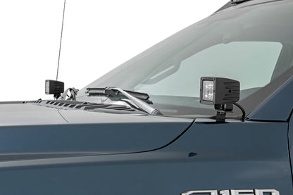 LED Light Kit | Ditch Mount | 2" Black Pair | Flood | Ford F-150 (15-26)/F-150 Lightning (22-26)