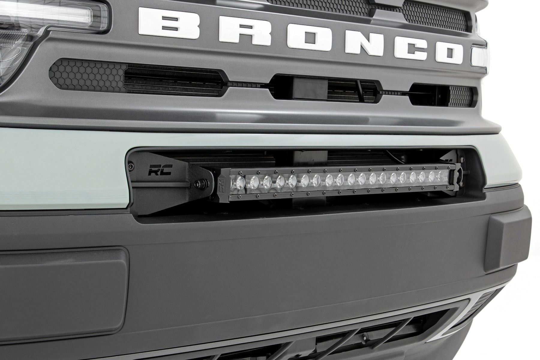 LED Light Kit | Bumper Mount | 20" Black Single Row | White DRL | Ford Bronco Sport (21-26)