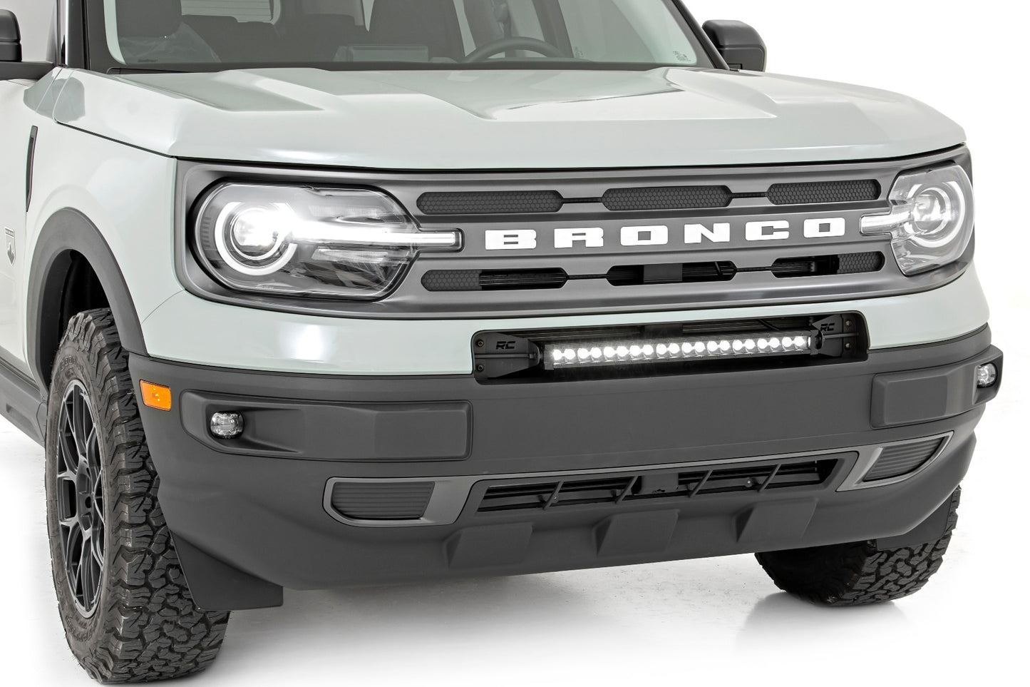 LED Light Kit | Bumper Mount | 20" Black Single Row | White DRL | Ford Bronco Sport (21-26)