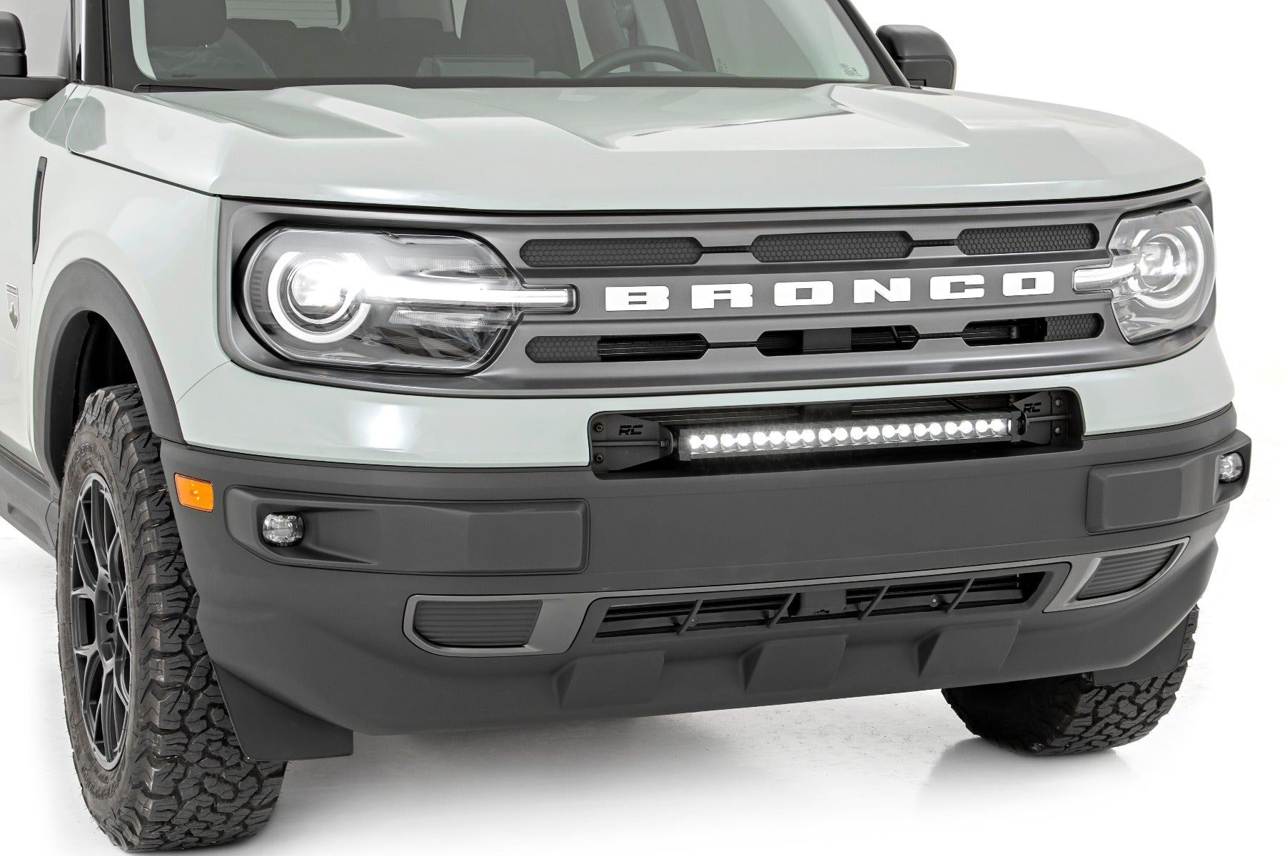 LED Light Kit | Bumper Mount | 20" Black Single Row | White DRL | Ford Bronco Sport (21-26)