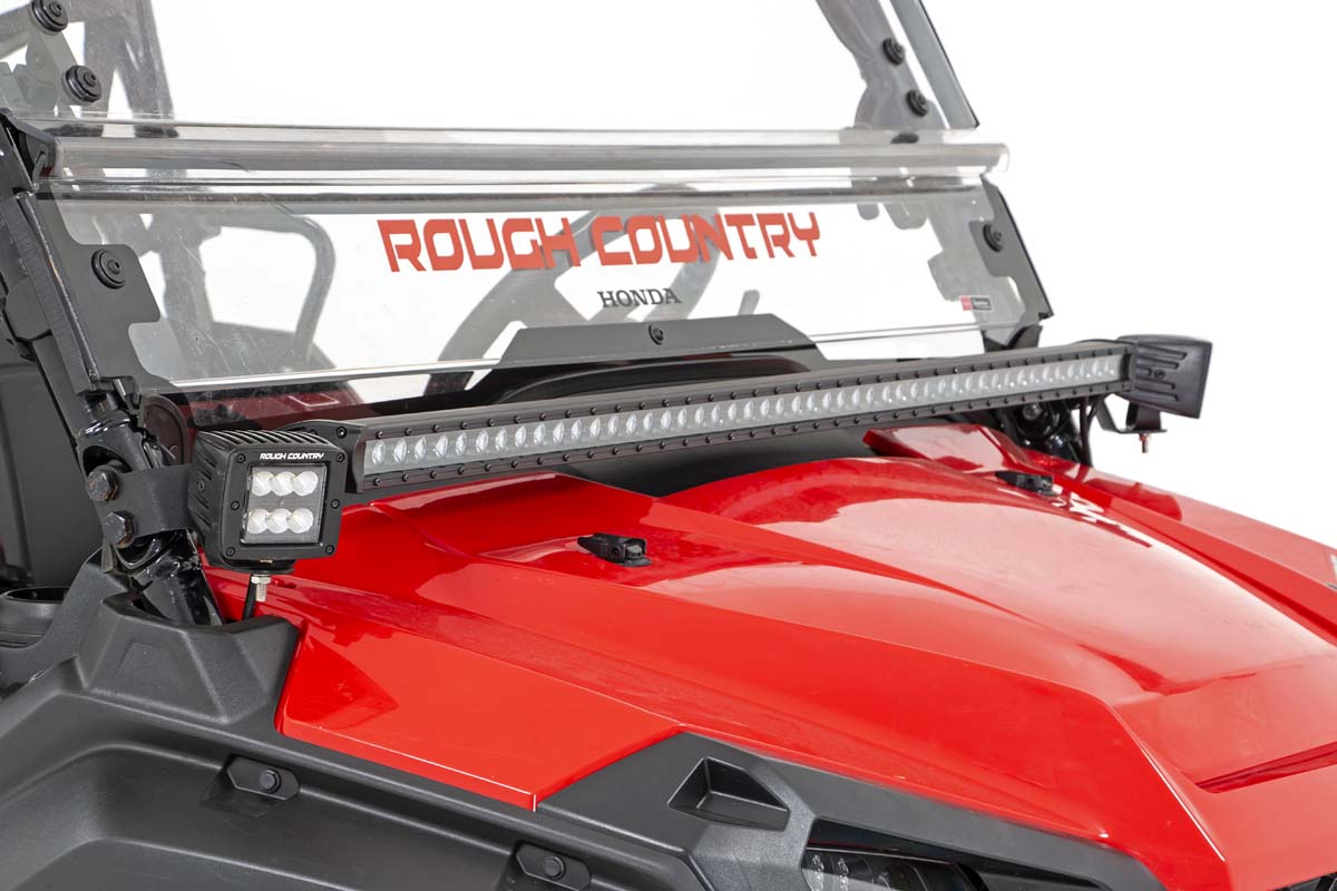 LED Light Kit | Cage Mount | 2" Black Pair | Amber DRL | Honda Pioneer 1000/Pioneer 1000-6 