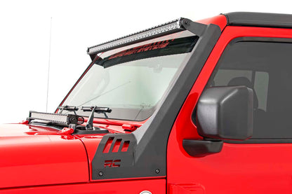 LED Light Kit | Windshield Mount | 50" BLK Single Row | Jeep Gladiator JT/Wrangler JL (18-26)
