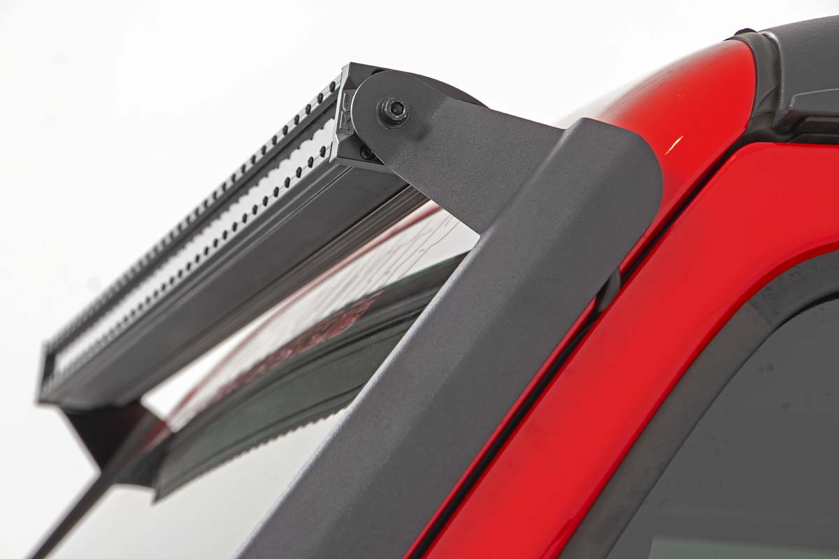 LED Light Kit | Windshield Mount | 50" BLK Single Row | Jeep Gladiator JT/Wrangler JL (18-26)