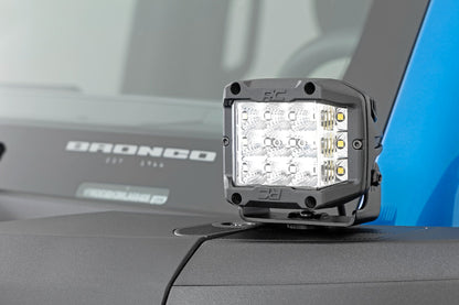 LED Light Kit | Ditch Mount | 2" Black Pair | White DRL | Ford Bronco (21-26)