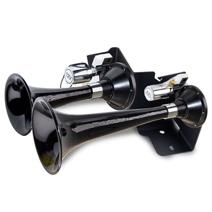 2018-2025 JEEP JLU WRANGLER BLACK DUAL AIR HORN ADD-ON KIT