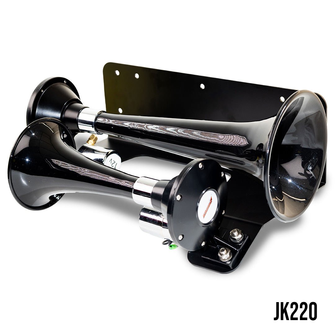 2007-2018 Jeep Wrangler JK & JKU Black Dual Air Horns