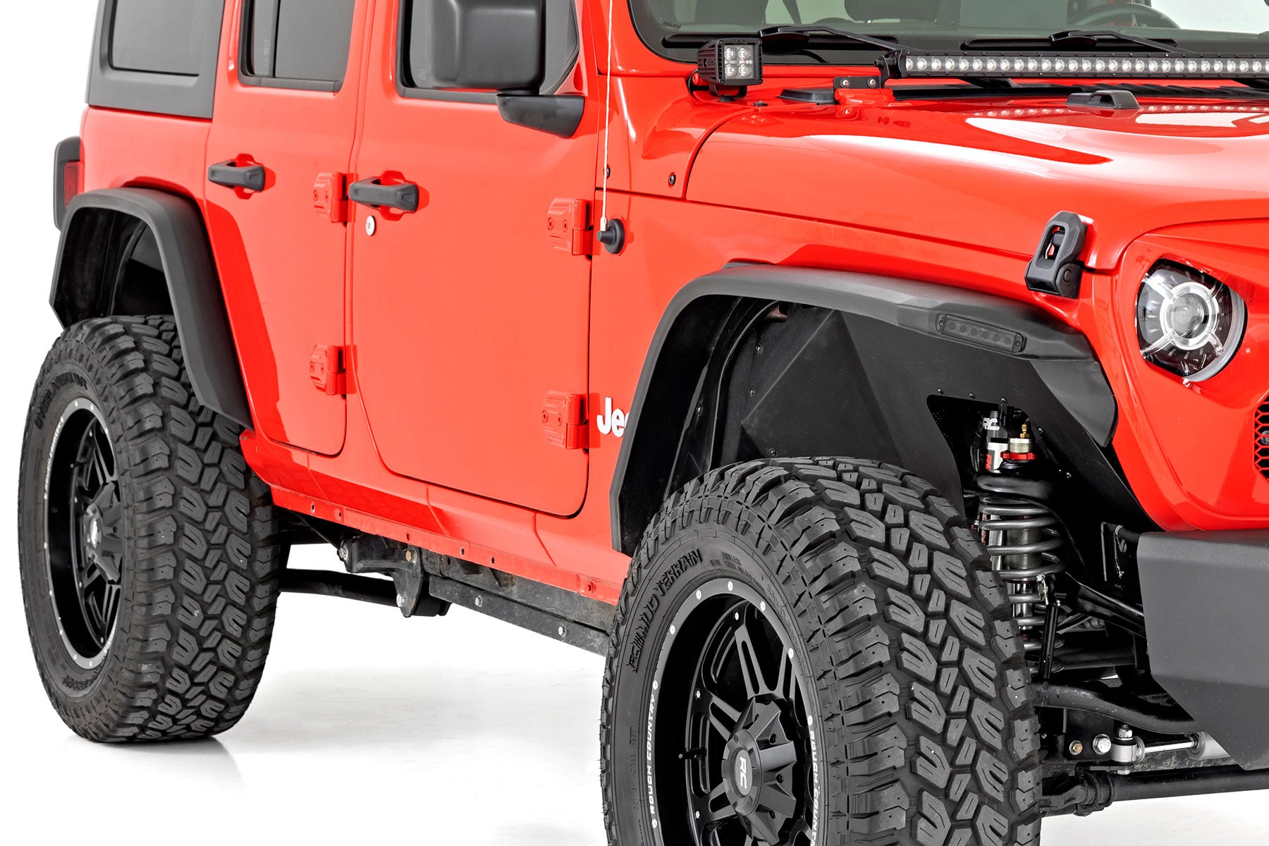 High Clearance LED Flat Fender Flare Kit | UV Treated | Jeep Wrangler JL (2018-2026)