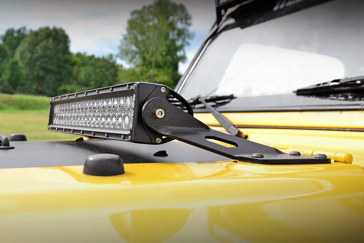 LED Light Mount | Hood | 20" | Jeep Wrangler TJ (97-06)/Wrangler Unlimited (04-06) 