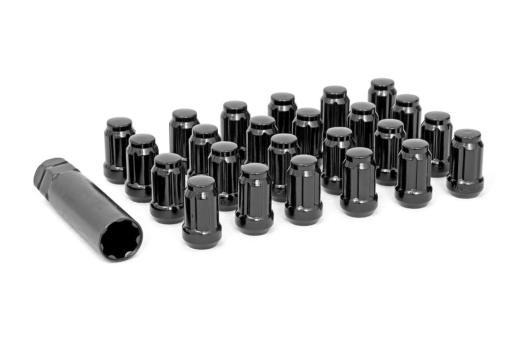 M12 x 1.25 Lug Nut Set of 24 | Black
