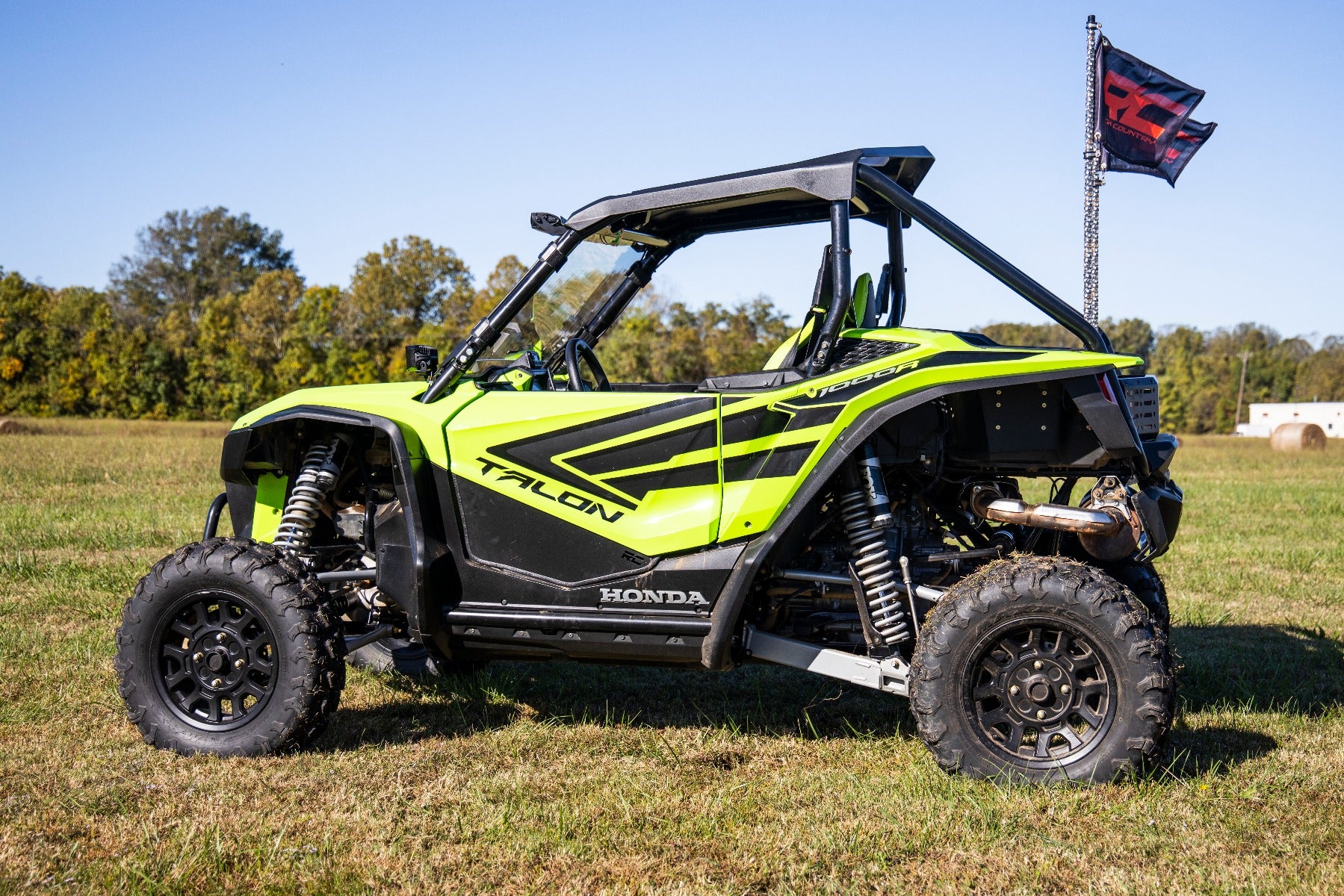 Whip Mount | Bed |  4' Multl-Color LED Whip Pair | Honda Talon 1000 
