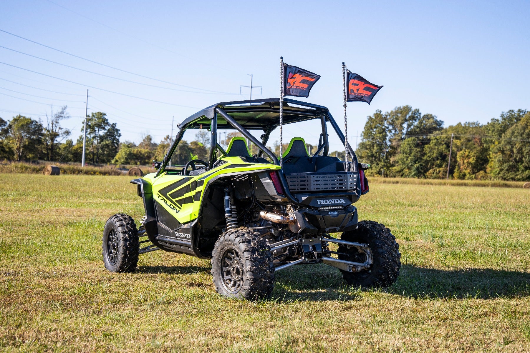 Whip Mount | Bed |  4' Multl-Color LED Whip Pair | Honda Talon 1000 