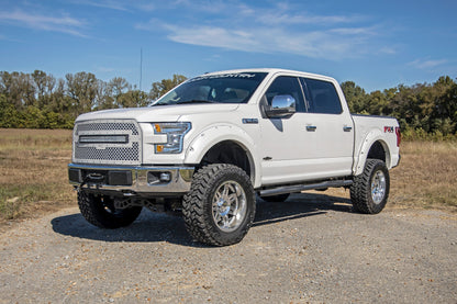 Oval Nerf Step | Crew Cab | Black | Ford F-150/Lightning/F-250/F-350/Raptor (15-26)