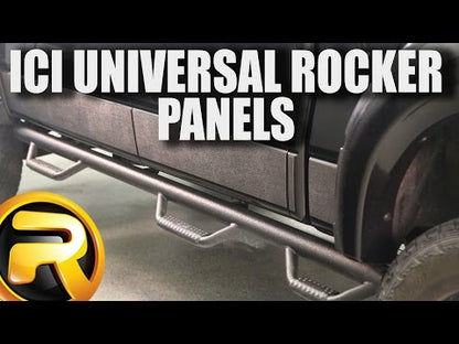 RKR Rock Rails Cab Length (2 Steps per Side) 2015-2024 Ford F-150 SuperCrew Textured Black NFab