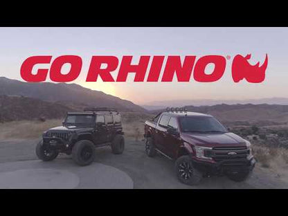 RB20 Running Boards With Mounting Brackets Protective Bedliner Coating 2014-2018 Silverado/Sierra 1500/2500 HD Go Rhino