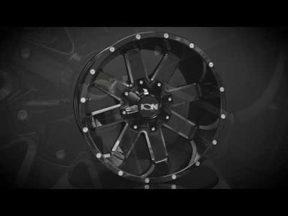 Cast Aluminum Wheels 141 GB 17x9 Milled Spokes Gloss Black ION Wheels