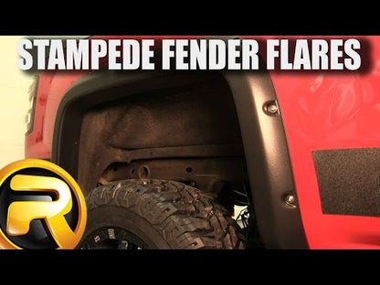 Black Ruff Riderz Textured Finish 4-Piece Fender Flare 5.5 Inch for 2008-2010 Ford F-250/F-350/F-450 Super Duty Stampede