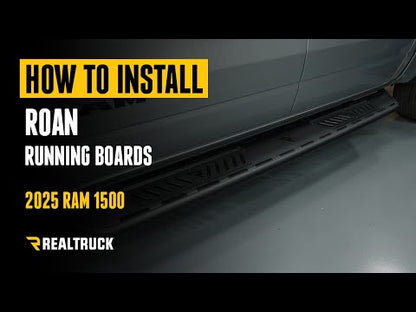 Roan Running Boards Cab Length (2 Steps per Side) 2022-2025 Toyota Tundra CrewMax Textured Black NFab