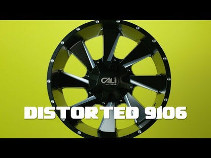 Cast Aluminum Wheels Distorted 9106 CH 22x12 Chrome Cali Offroad Wheels