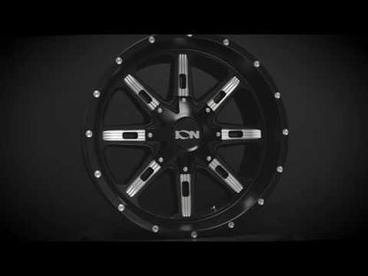 Cast Aluminum Wheels 184 SB 17x9 Milled Spokes Satin Black ION Wheels