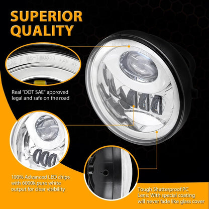 (2pcs/set) 27W Chrome LED Fog Light Assembly for Toyota Tacoma 2005-2011/ Toyota Solara 2004-2006/ Toyota Sequoia 2008-2015/ Toyota Tundra 2007-2013