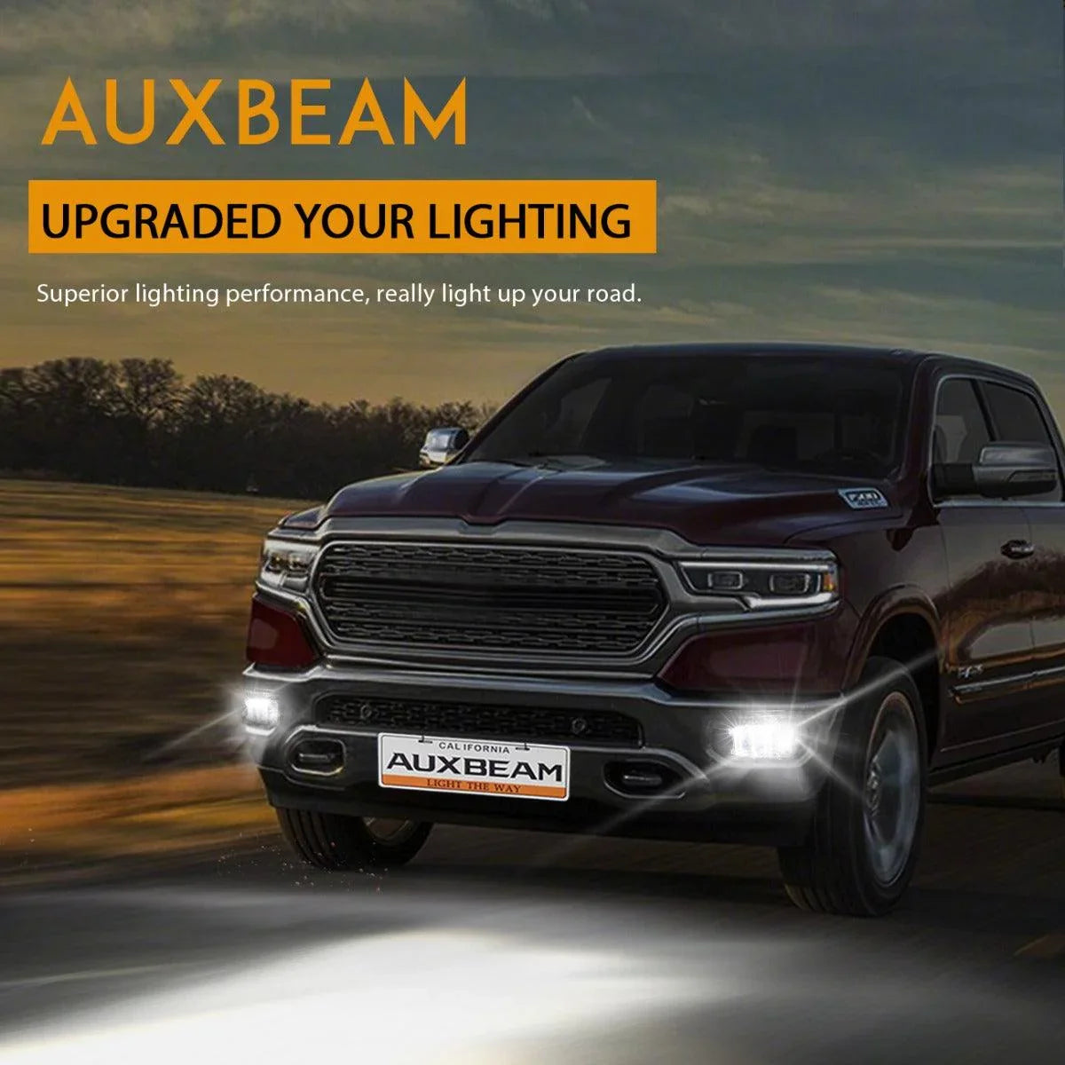 (2pcs/set) 36W LED Fog Light for Dodge Ram 1500 2009-2012 Dodge Ram 2500/3500 2010-2018 (Chrome)