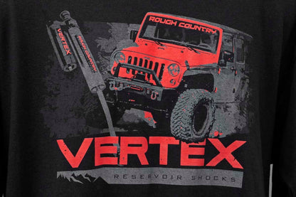 Rough Country T-Shirt | Long Sleeve | Vertex | Black | SM