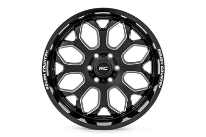 Rough Country 96 Series Wheel | One-Piece | Gloss Black | 20x9 | 6x5.5 | +0mm