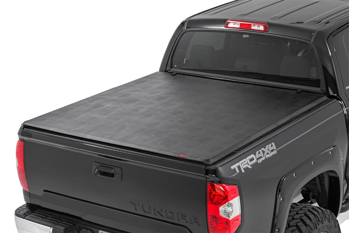 Soft Tri-Fold Bed Cover | With & W/O OE Rails | 6'7" Bed | Toyota Tundra (07-21)